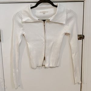 Collared Zip Front Sweater